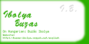 ibolya buzas business card