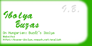 ibolya buzas business card